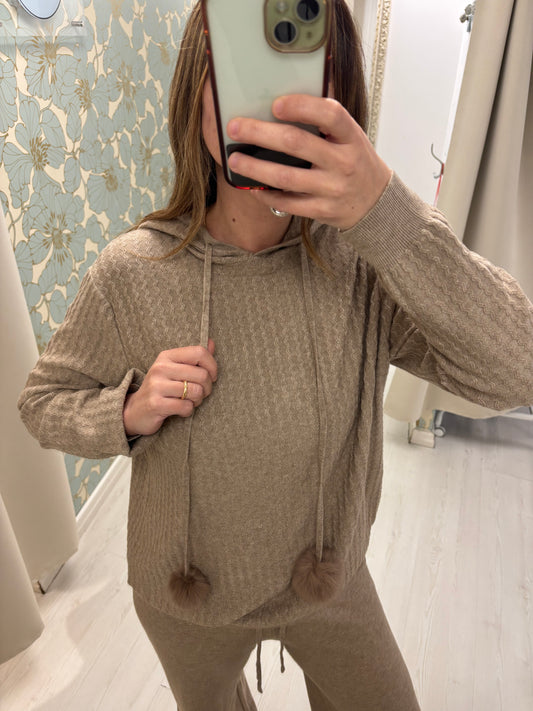 Tuta in maglia Giselle - Moka Mousse