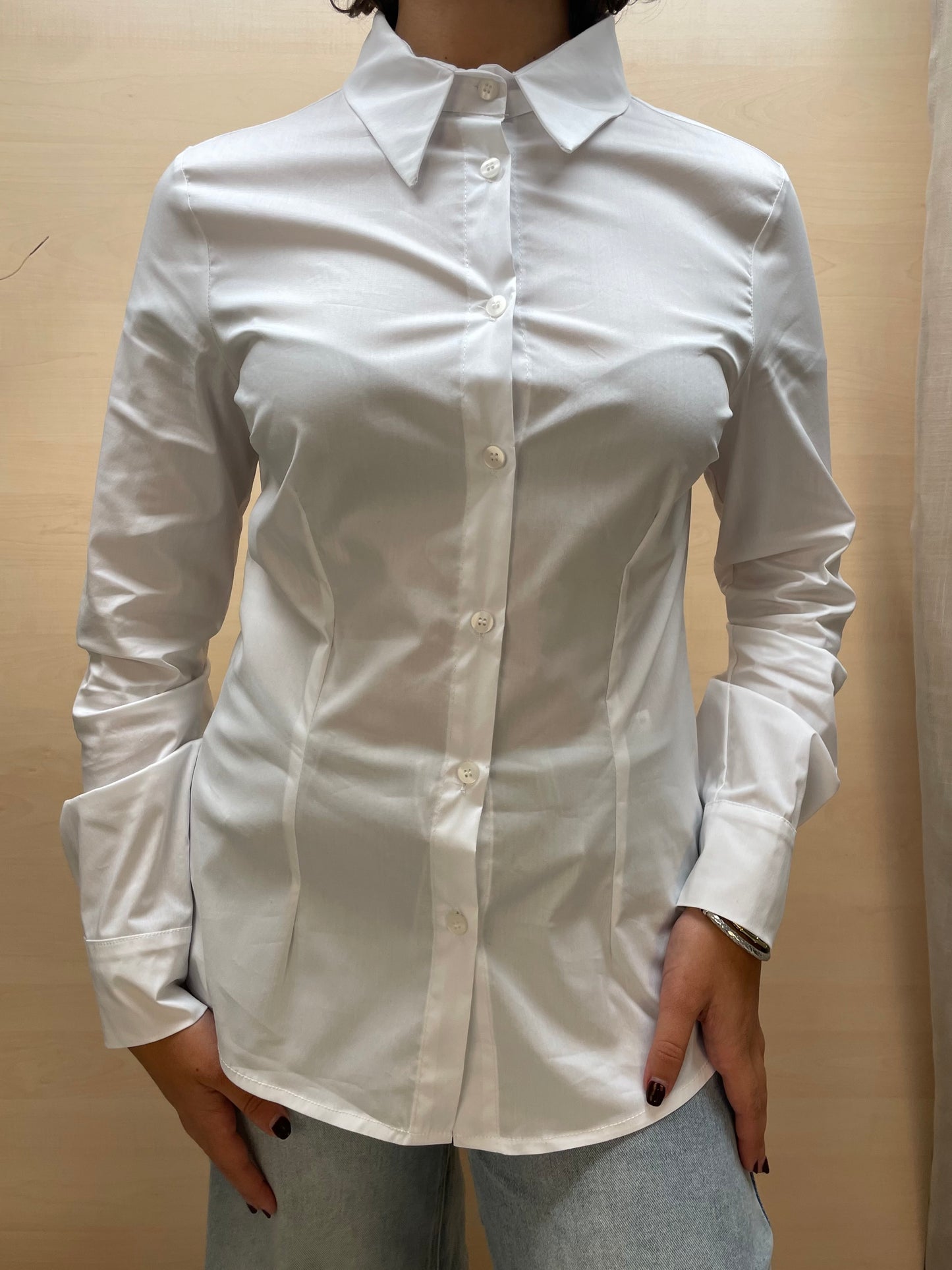 Camicia bianca - in cotone e Lyocell