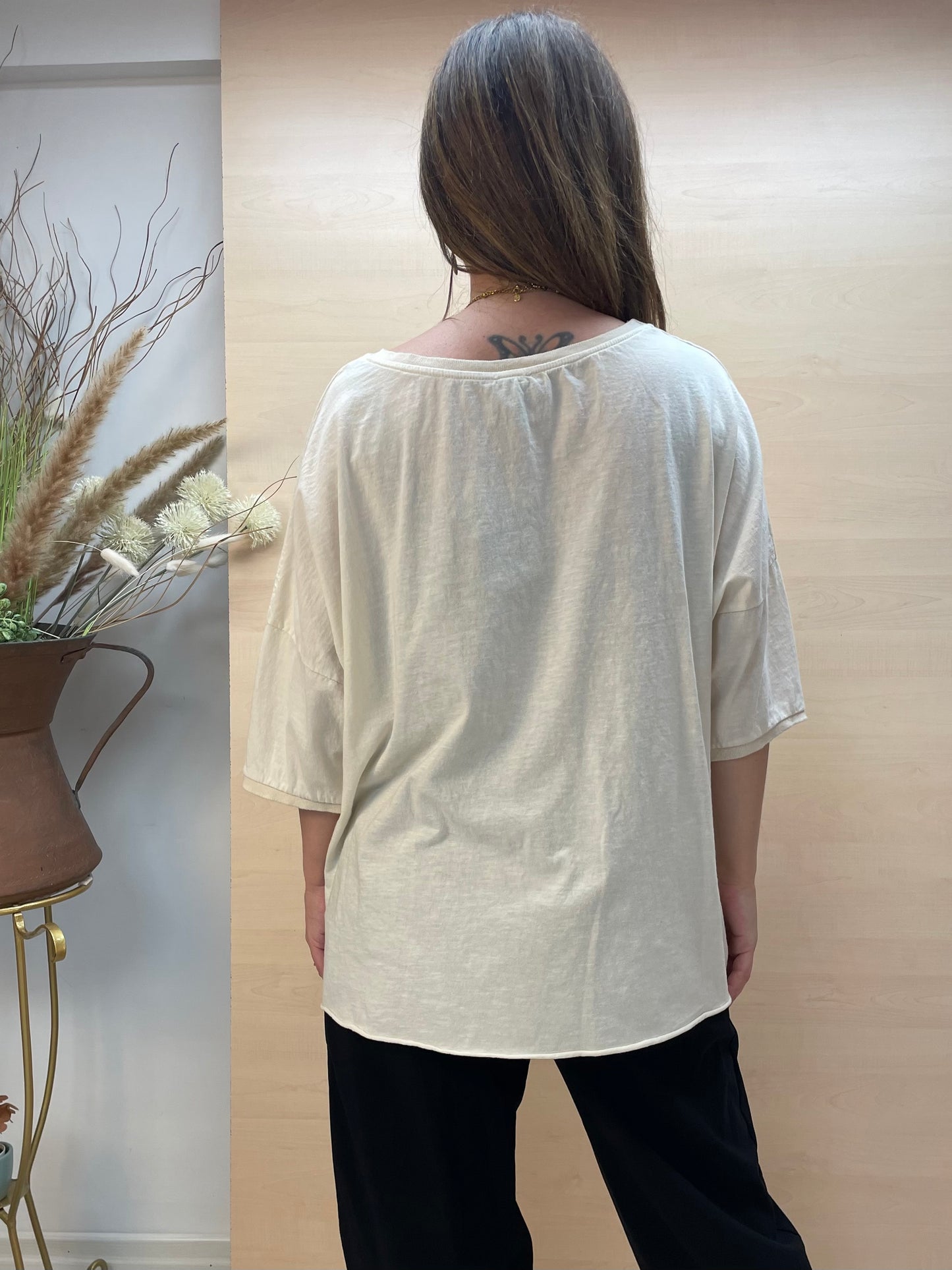 T-shirt over latte - in cotone