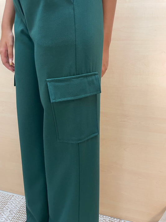 Pantalone cargo a colonna - verde Gucci