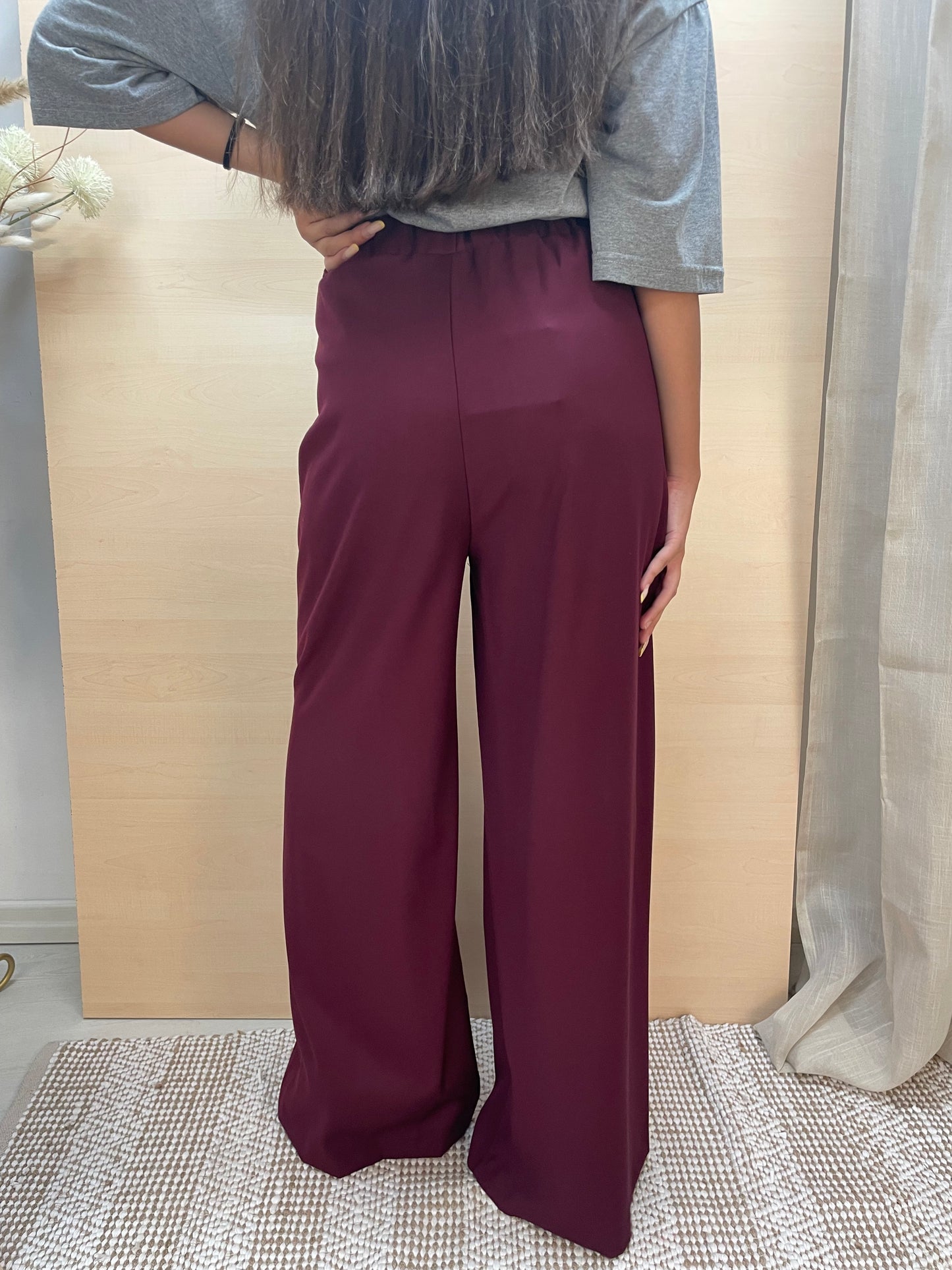 Pantalone a colonna - col. Amarone