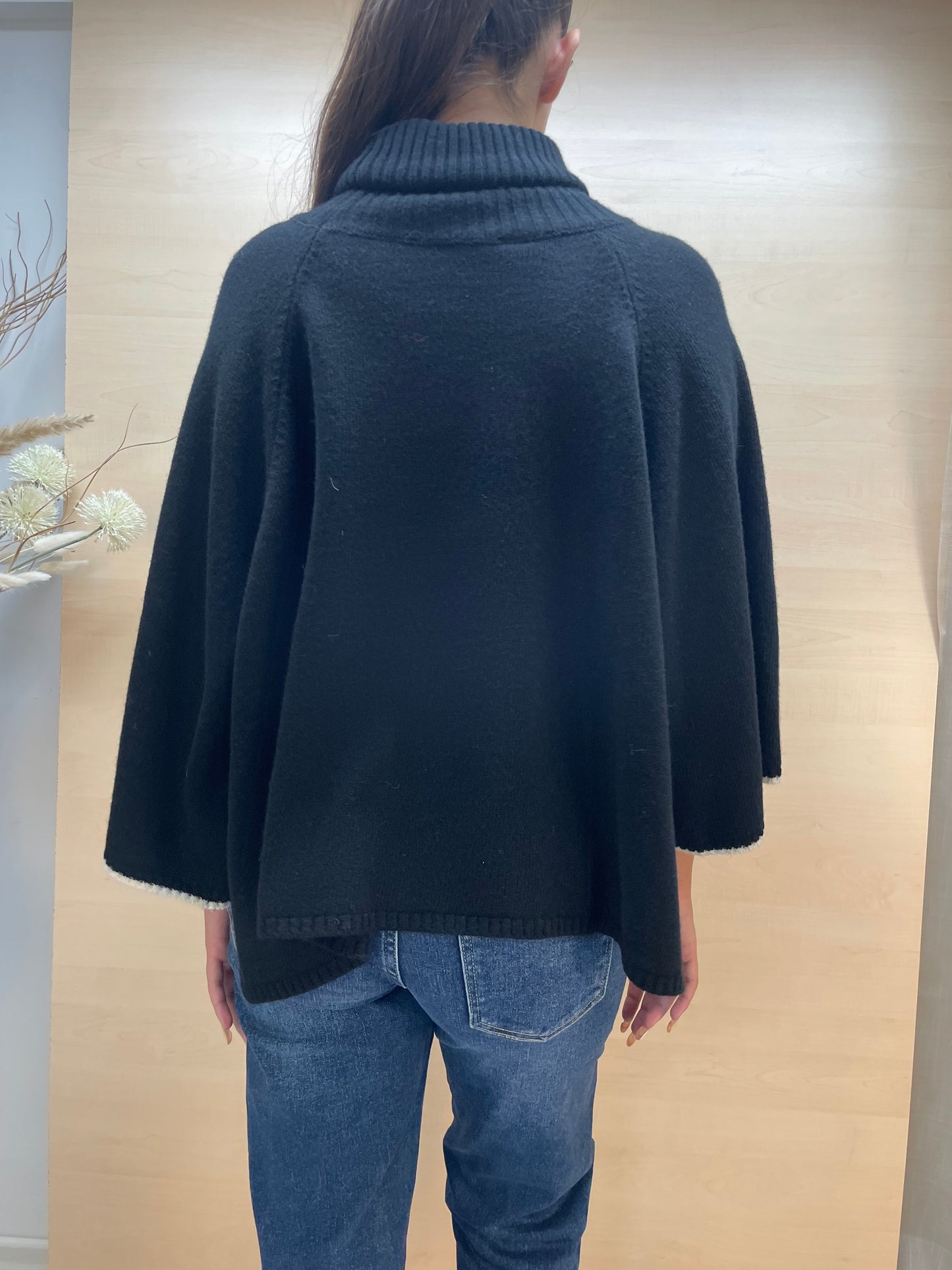 Maglia collo alto e raglan - in misto cashmere
