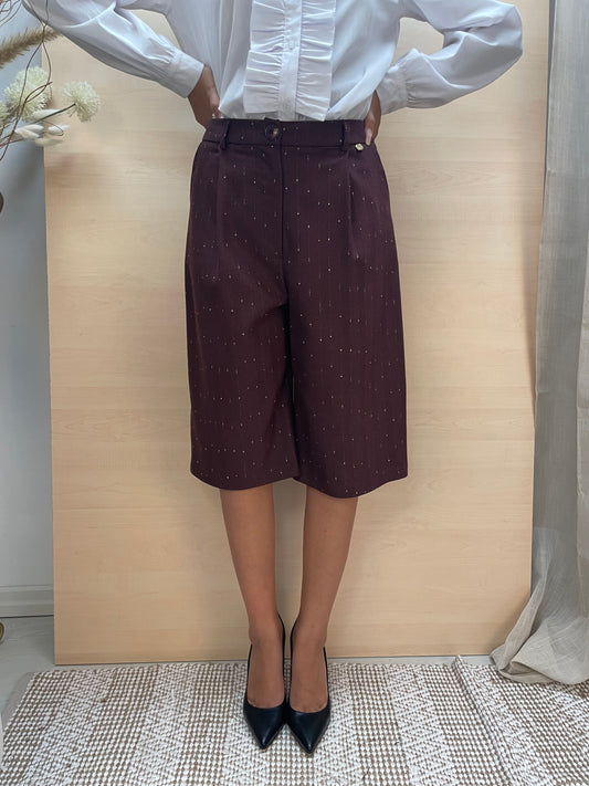 Bermuda con dettagli dorati - color Amarone