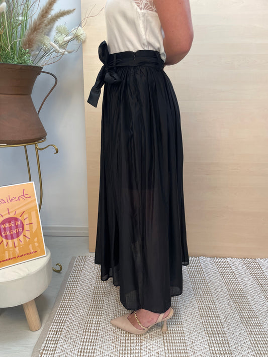 Gonna lunga nera - in tencel