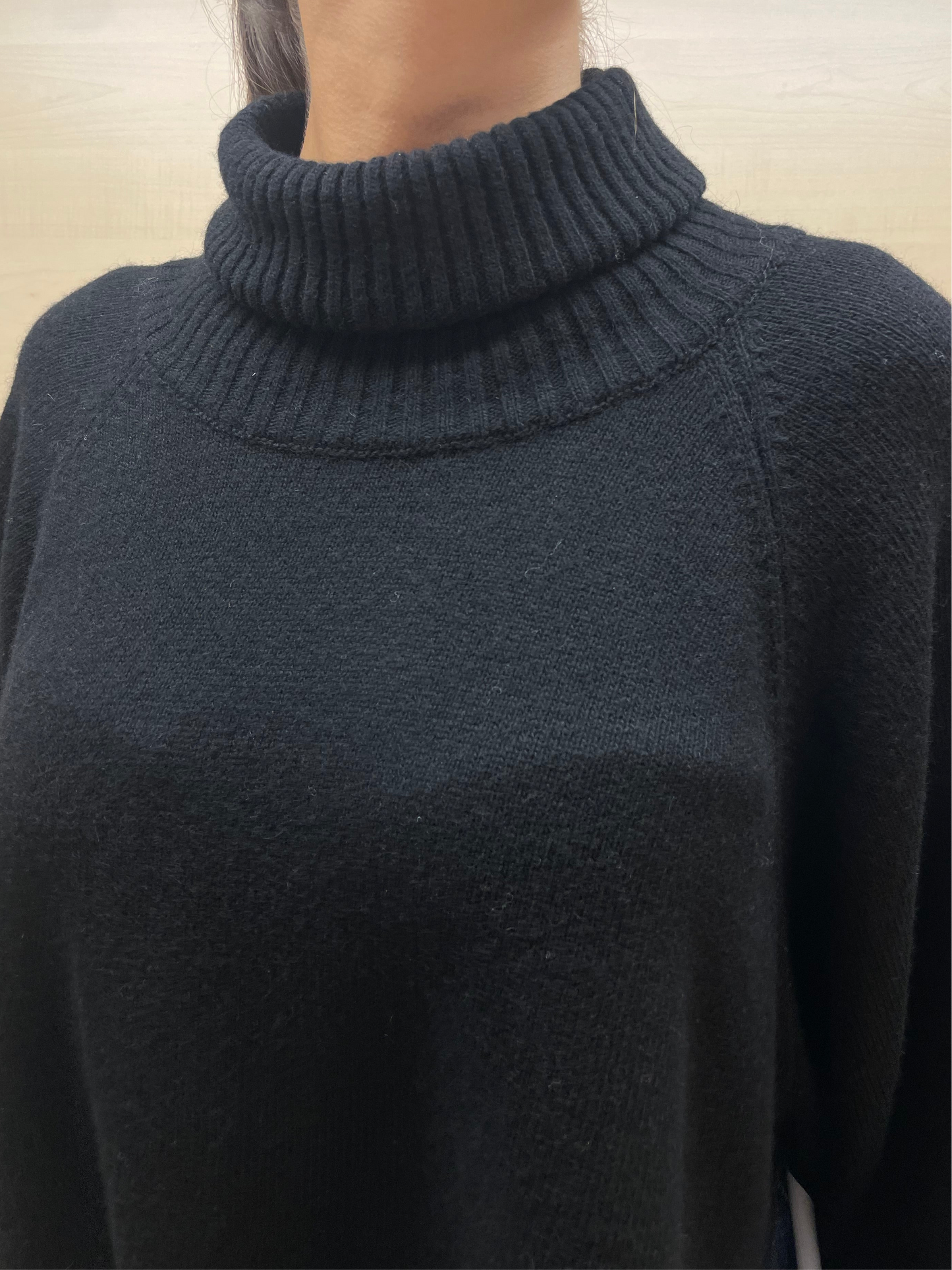 Maglia collo alto e raglan - in misto cashmere