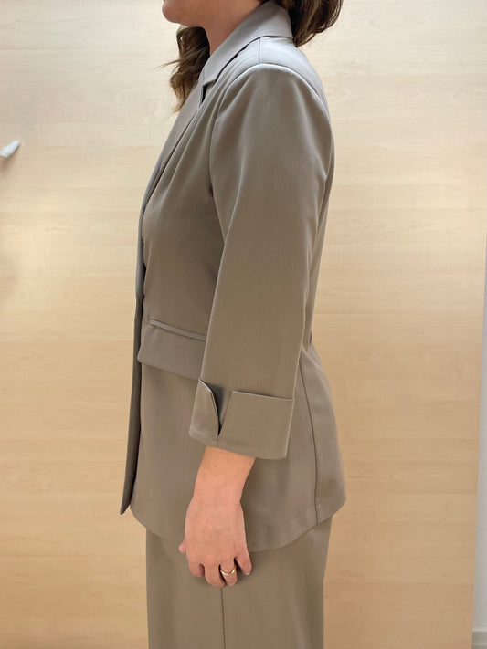 Giacca doppiopetto color Fango