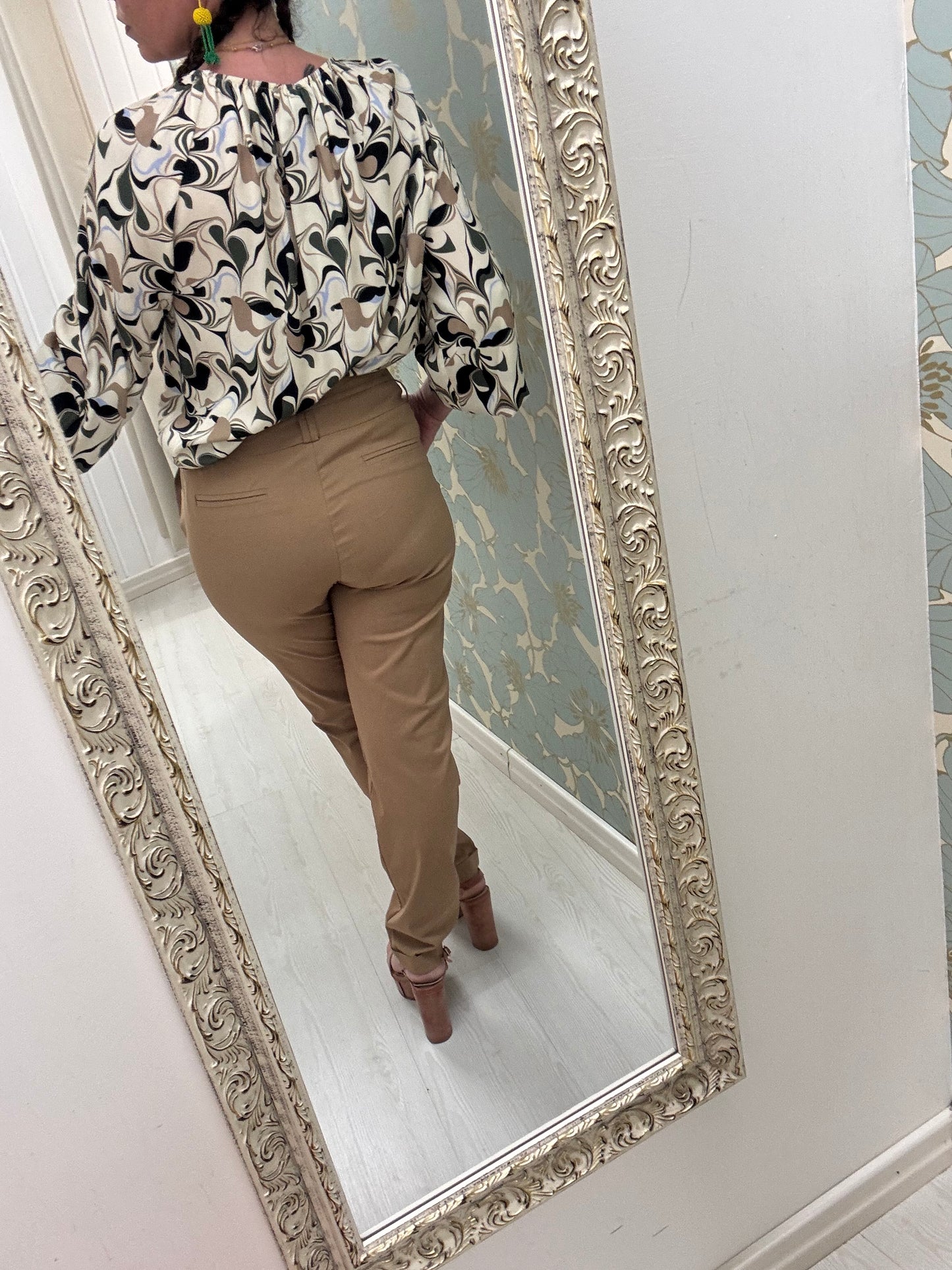 Pantalone Torino - in bengalina camel