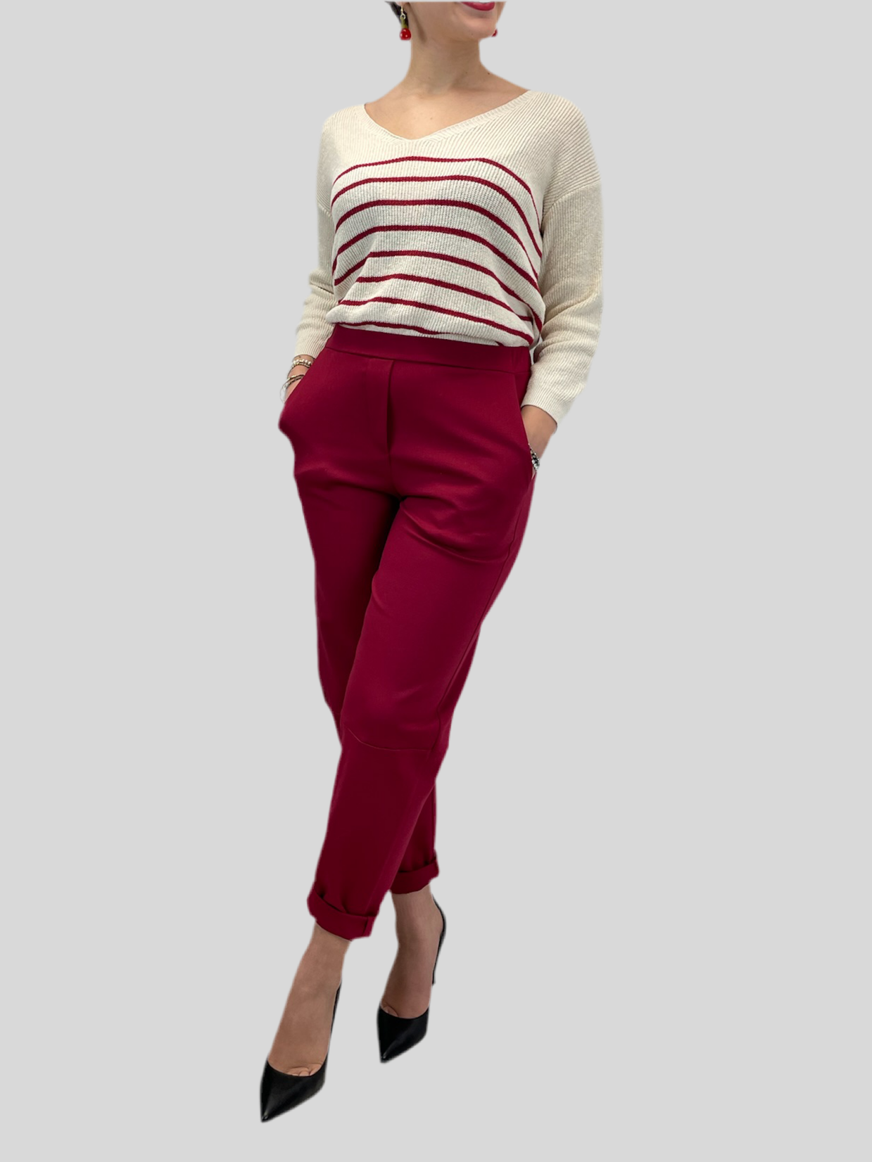 Pantalone Ovetto Lina - Rosso