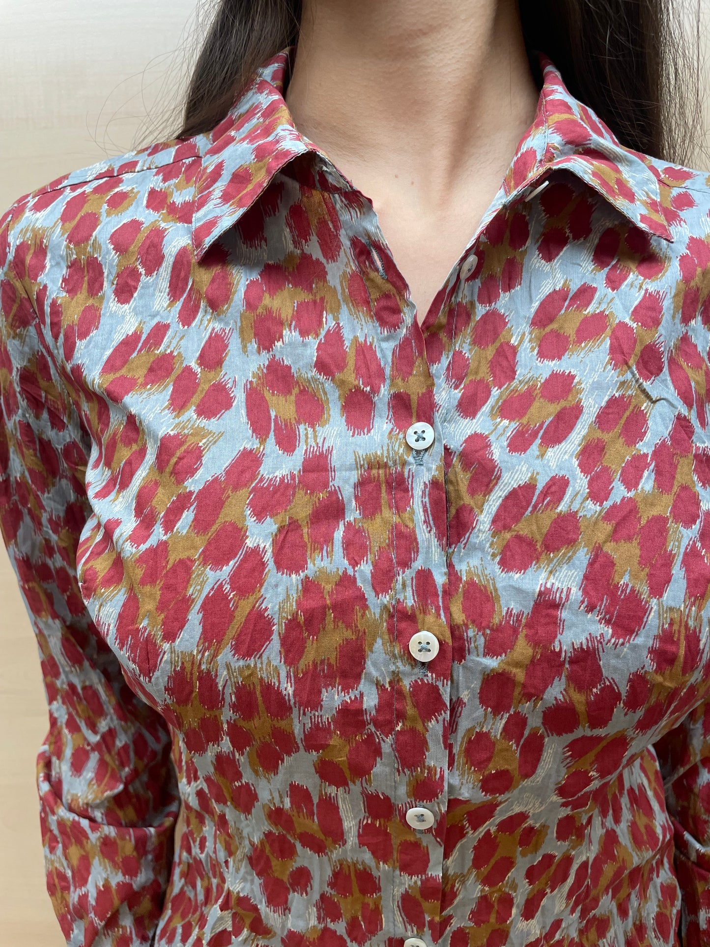 Camicia con stampa leopardata - in cotone bio