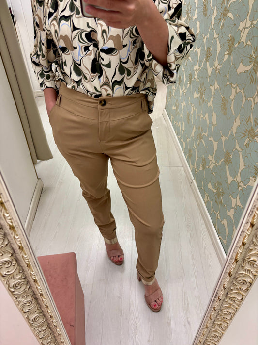 Pantalone Torino - in bengalina camel