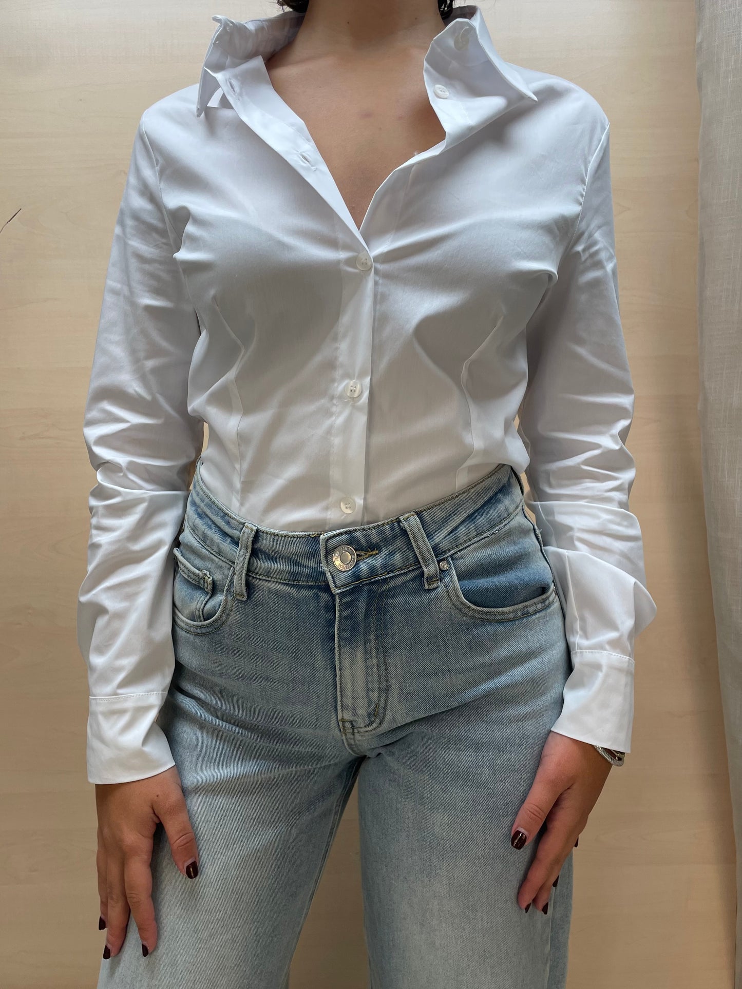 Camicia bianca - in cotone e Lyocell