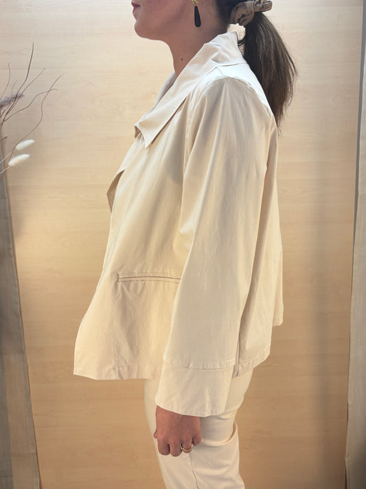 Giacca in bengalina avorio - Karma | Made in Italy