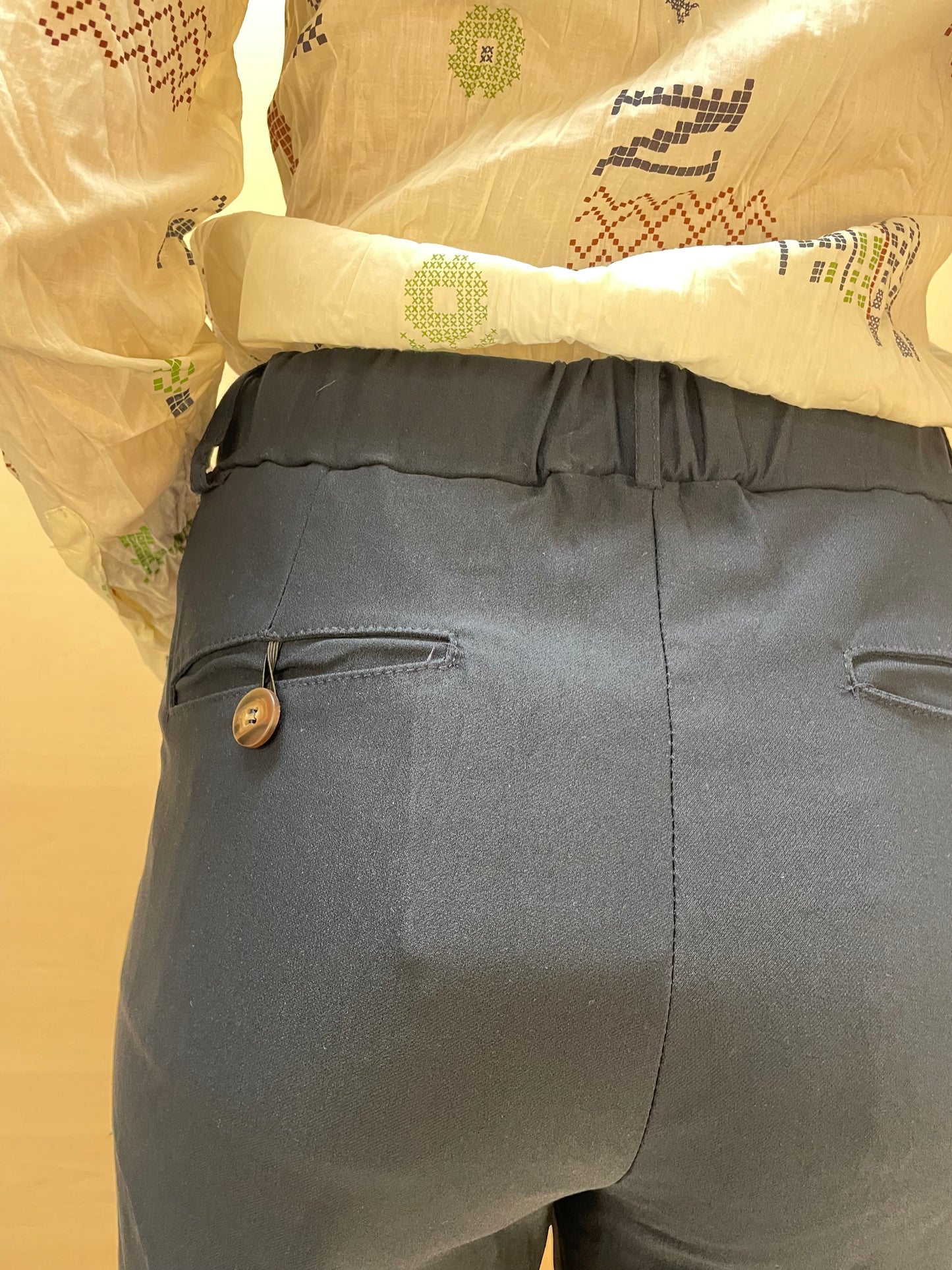 Pantalone Chinos blu - in bengalina