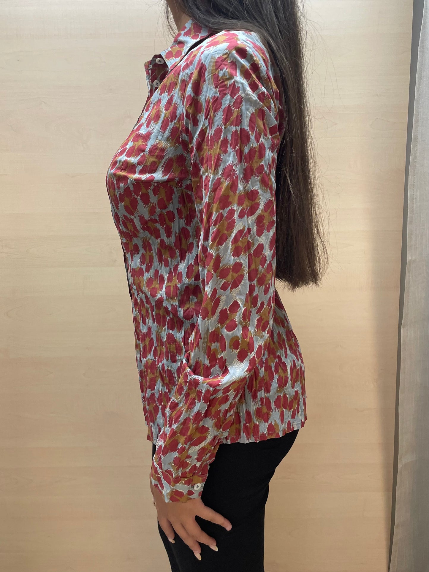 Camicia con stampa leopardata - in cotone bio