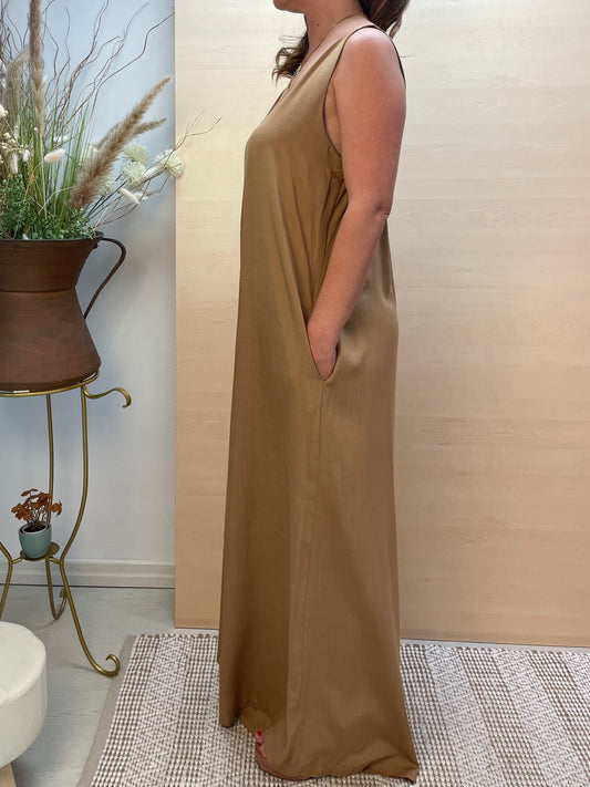 Tuta effetto lino - beige