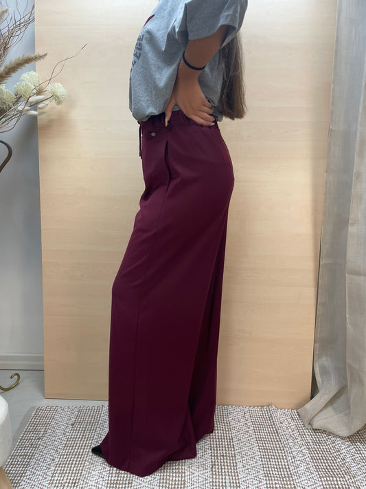 Pantalone a colonna - col. Amarone