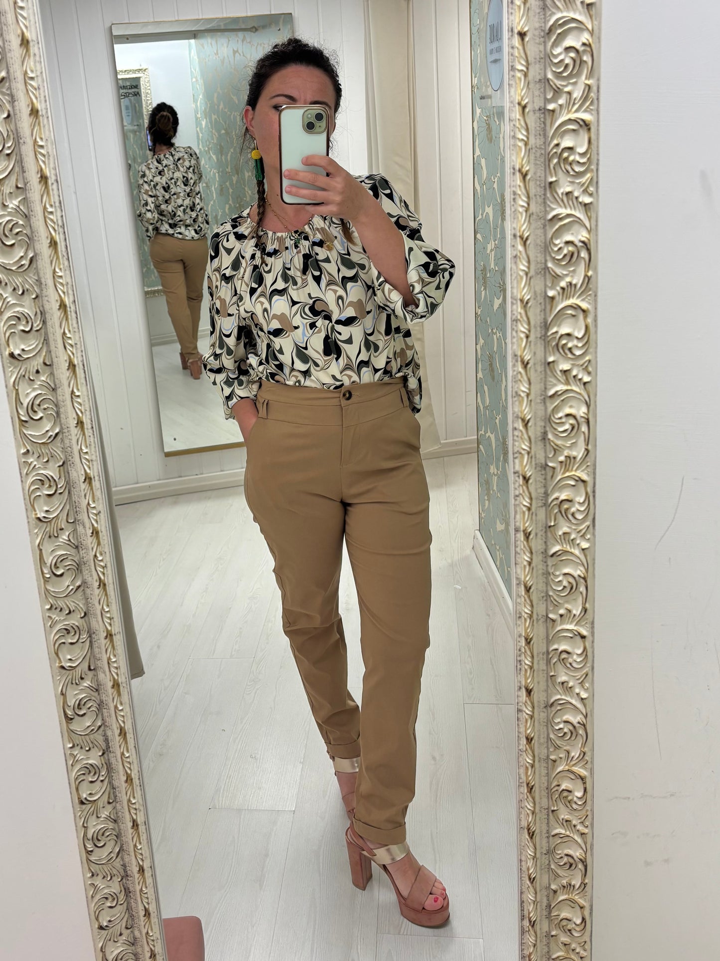 Pantalone Torino - in bengalina camel