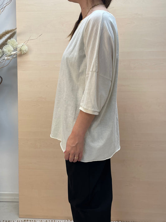 T-shirt over latte - in cotone