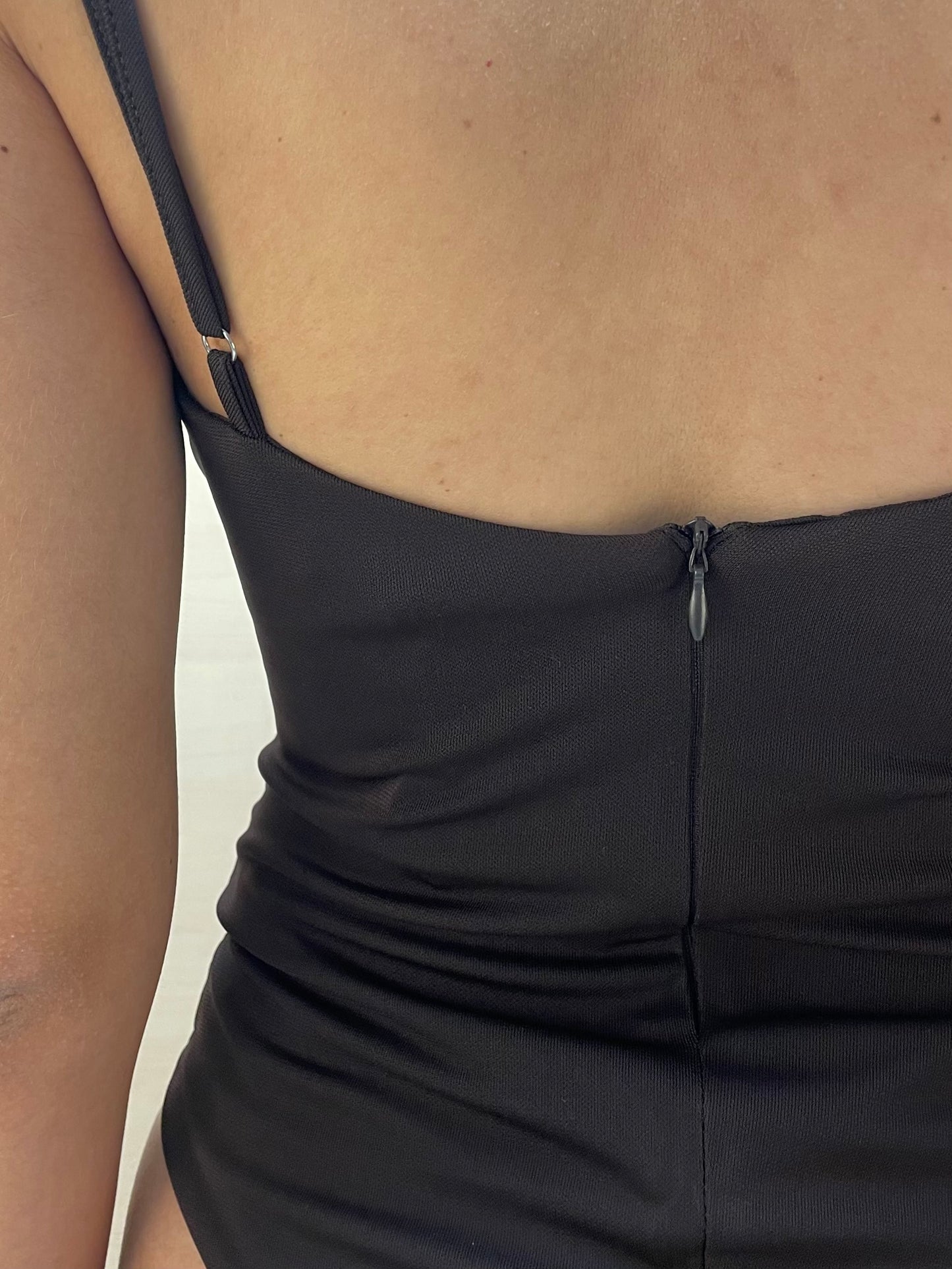Body con scollo a cuore - marrone