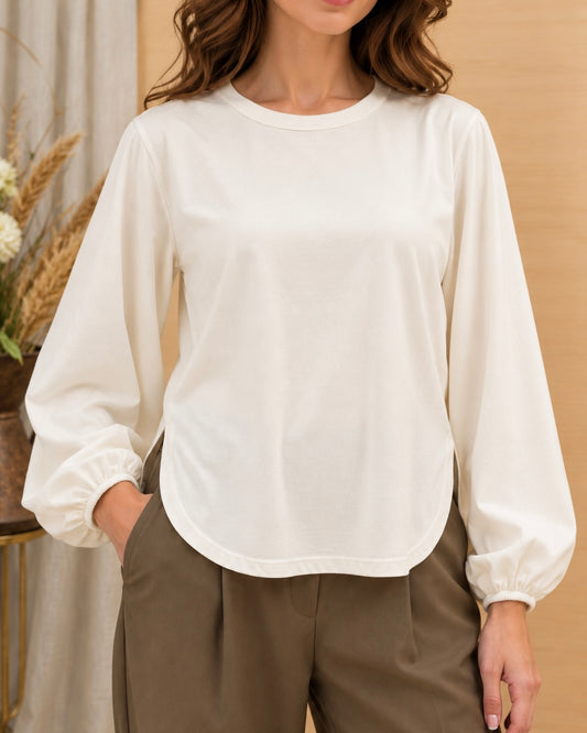 T-shirt manica ampia in Jersey