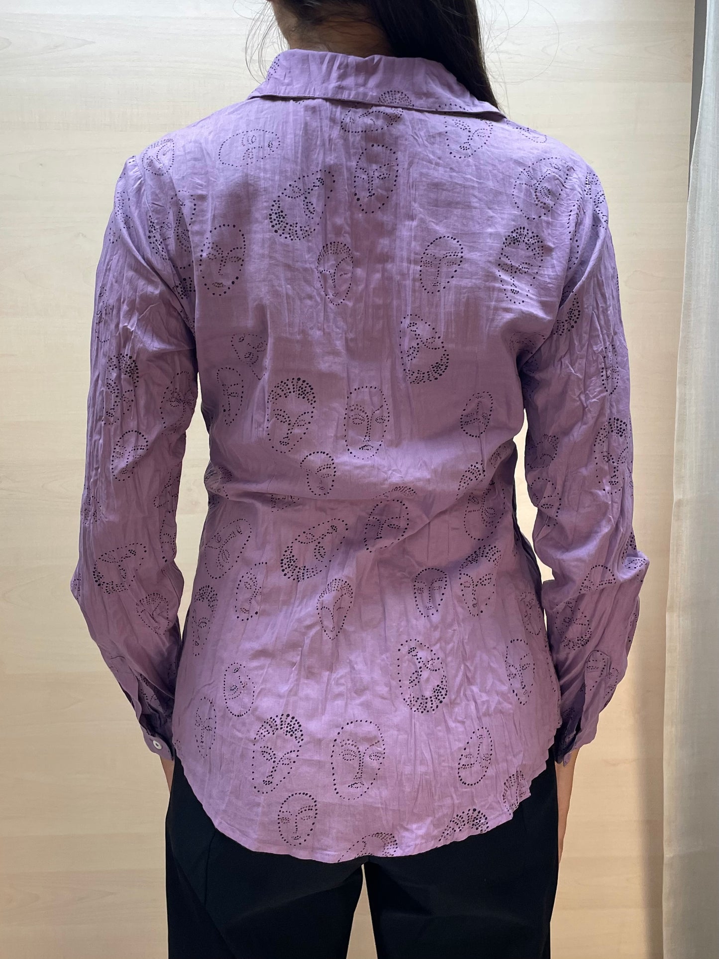 Camicia con stampa volti - in cotone bio