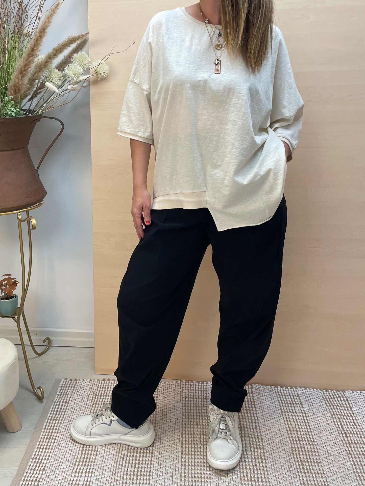 T-shirt over latte - in cotone