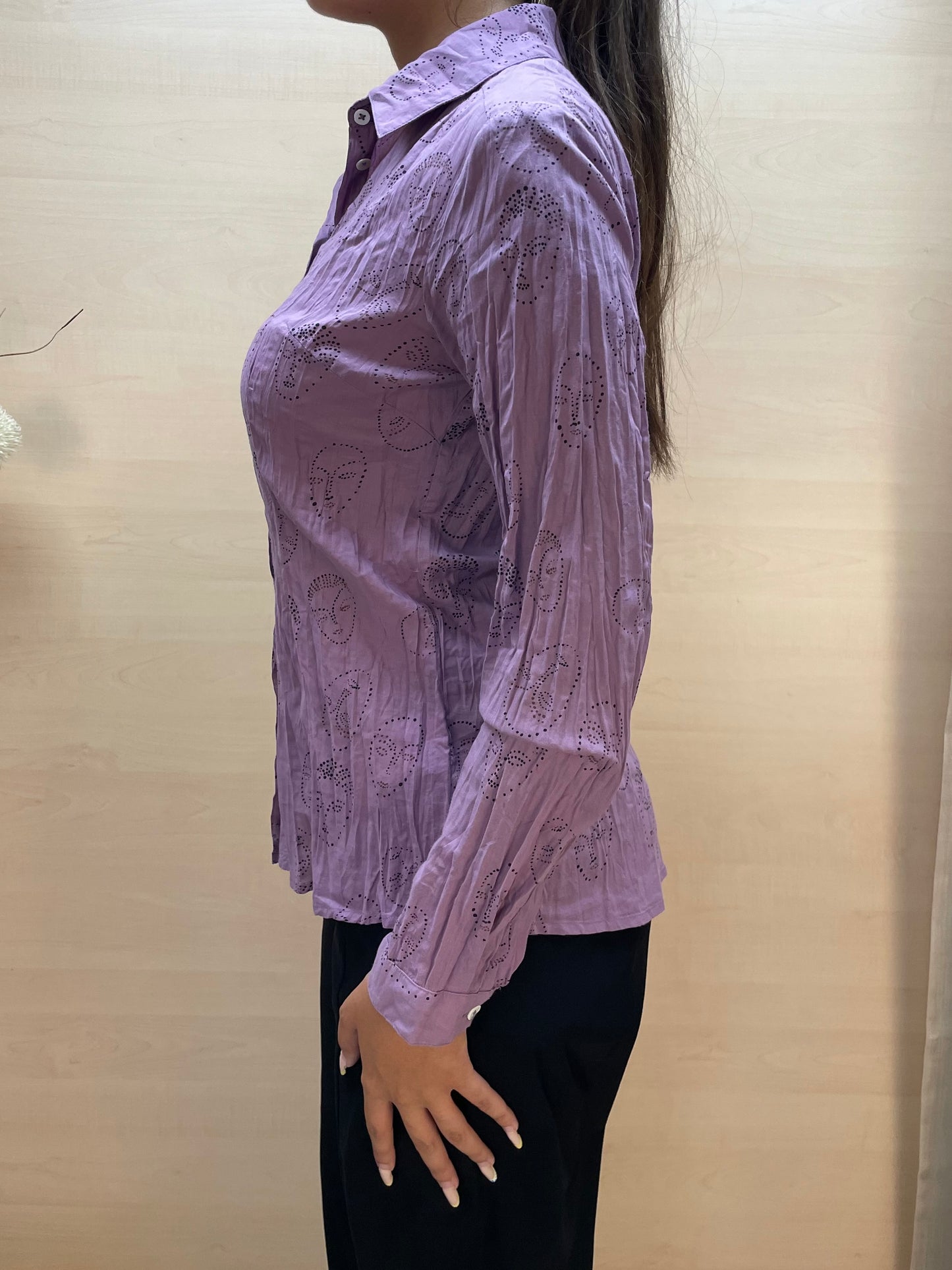 Camicia con stampa volti - in cotone bio