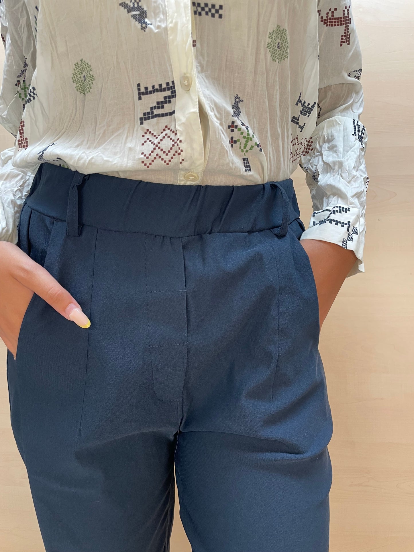 Pantalone Chinos blu - in bengalina