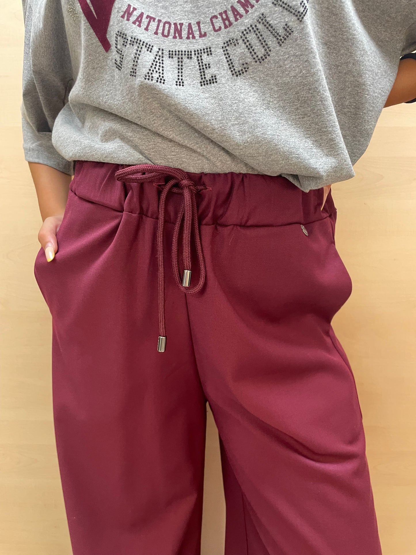 Pantalone a colonna - col. Amarone