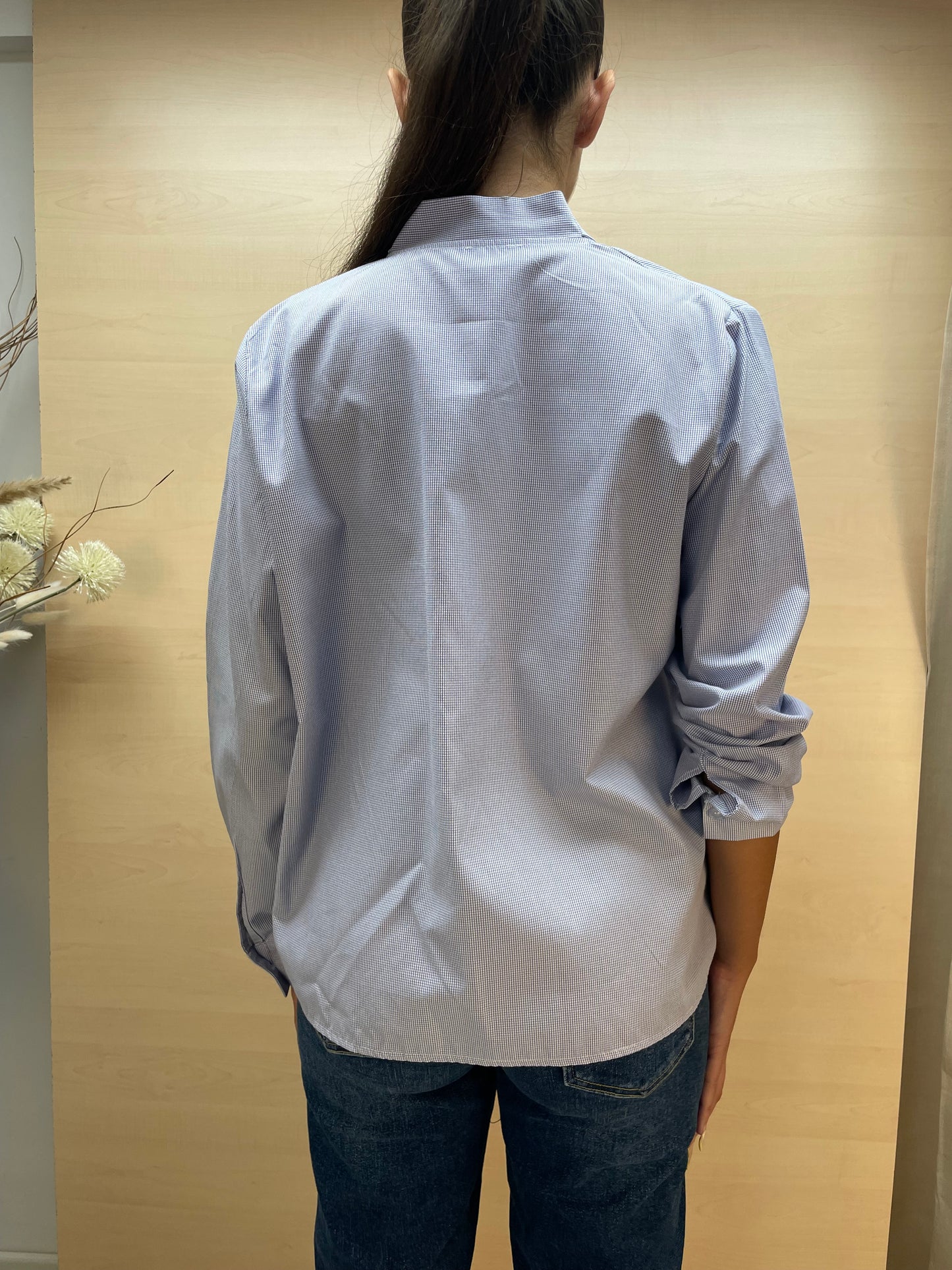 Camicia con abbottonatura asimmetrica - in cotone