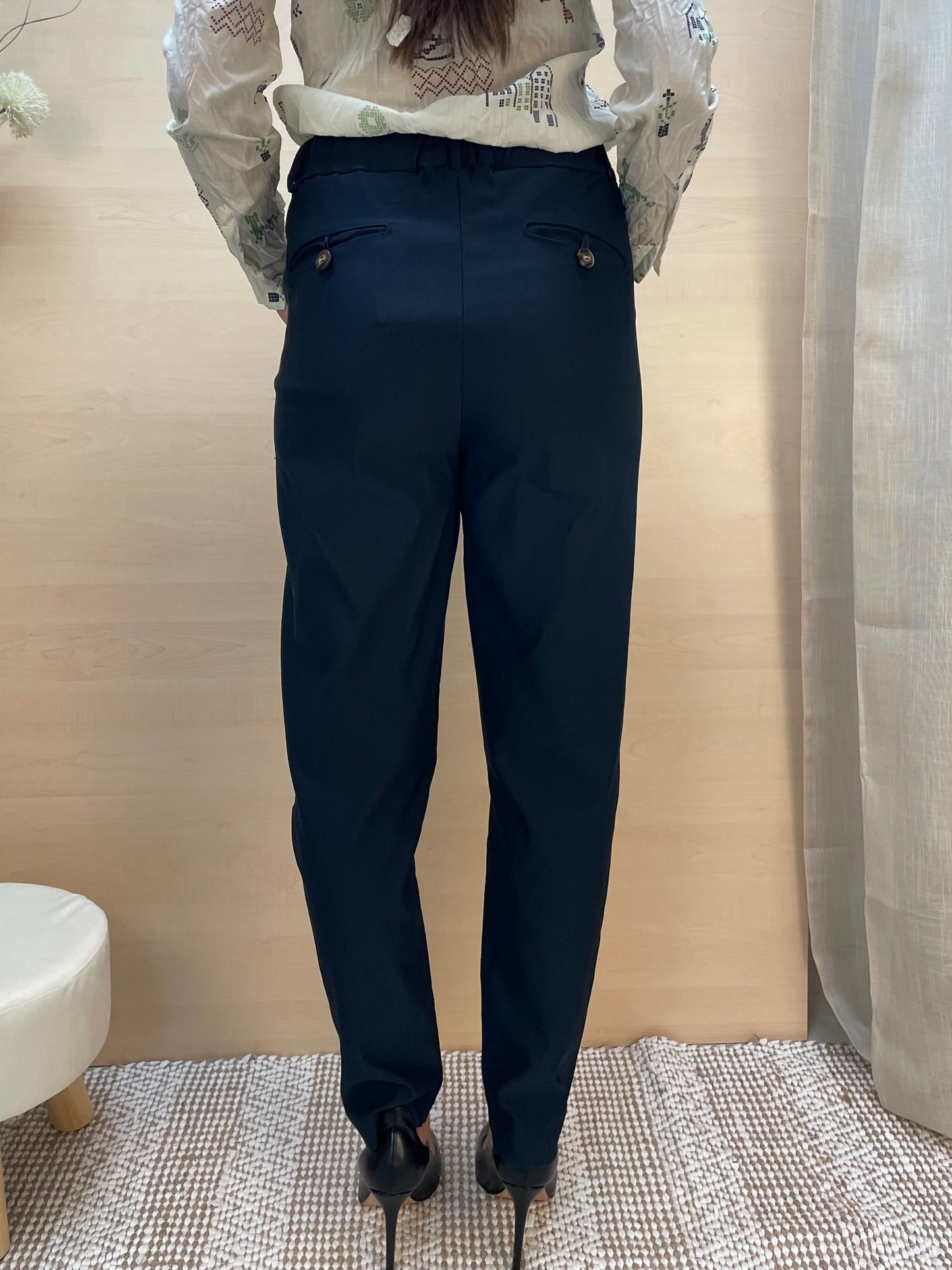 Pantalone Chinos blu - in bengalina
