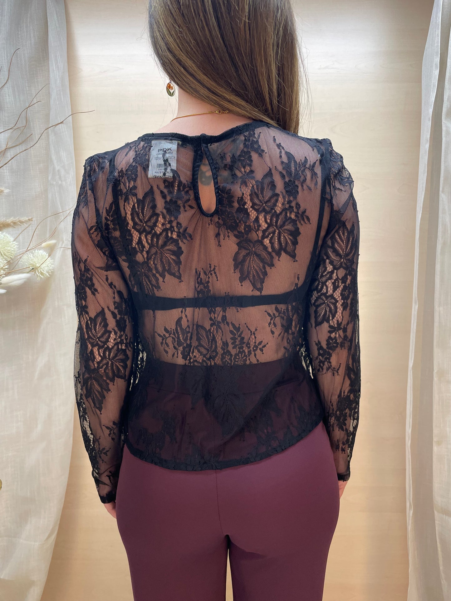 Maglia maniche lunghe - in pizzo