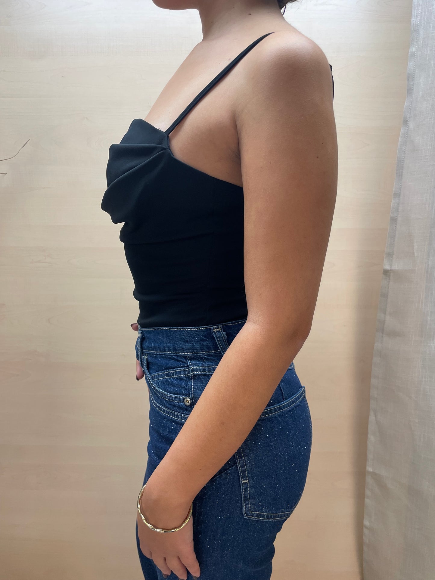 Body scollo a cuore - nero