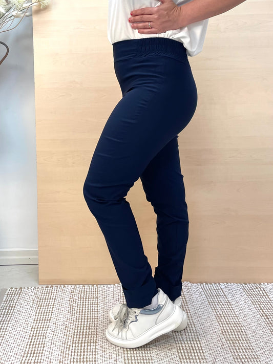 Pantalone One - in bengalina blu