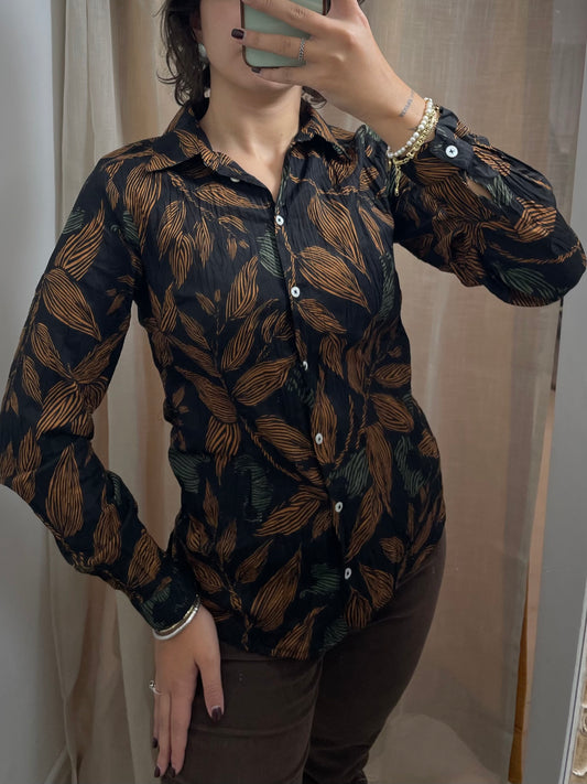 Camicia con stampa jungle - in cotone bio
