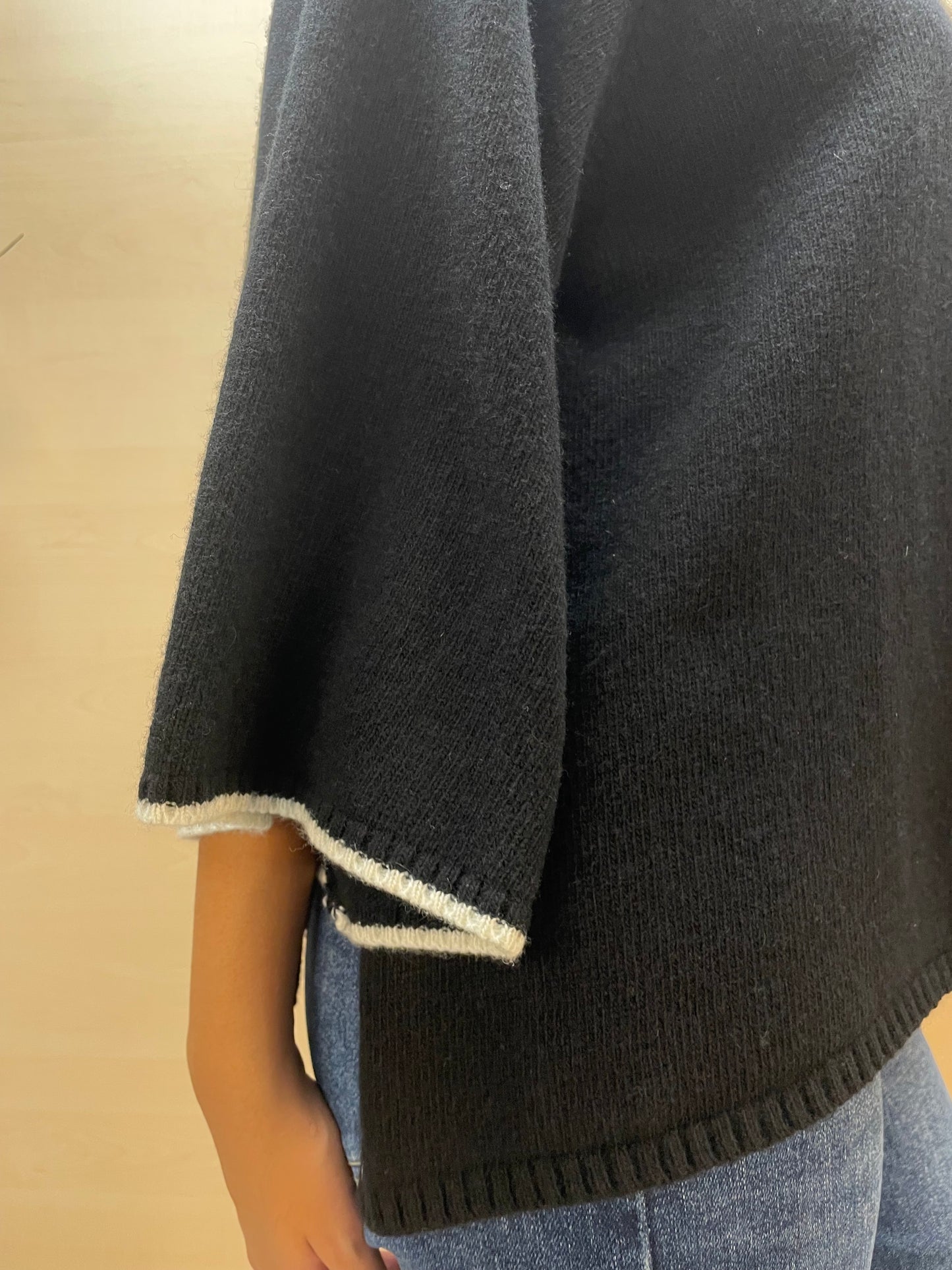 Maglia collo alto e raglan - in misto cashmere