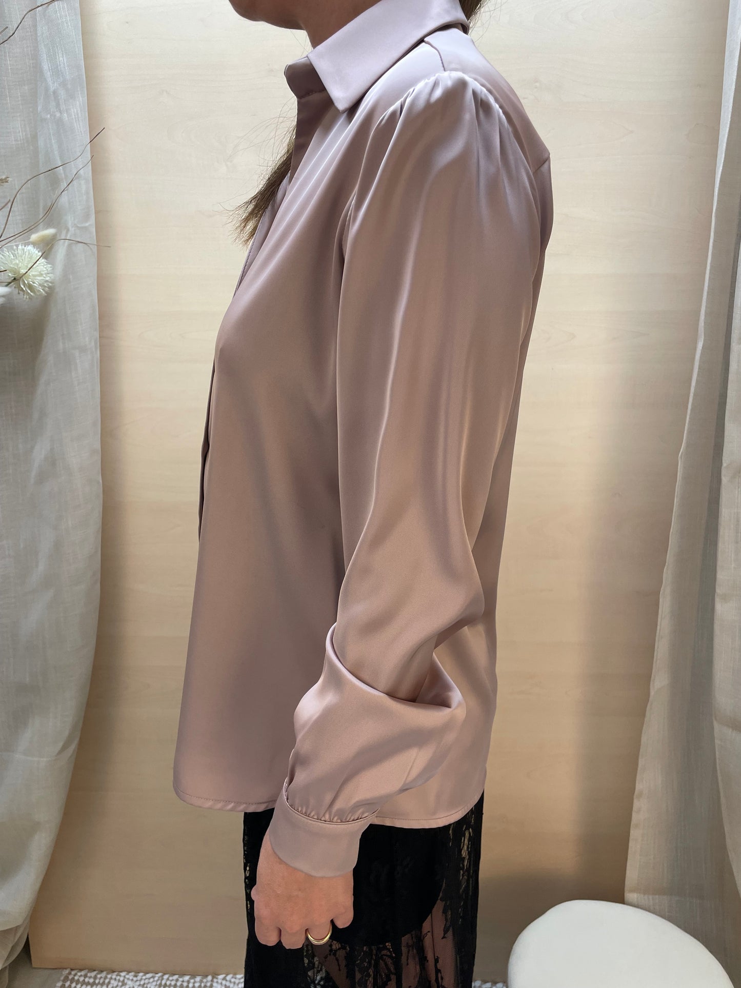 Camicia fluida rosa