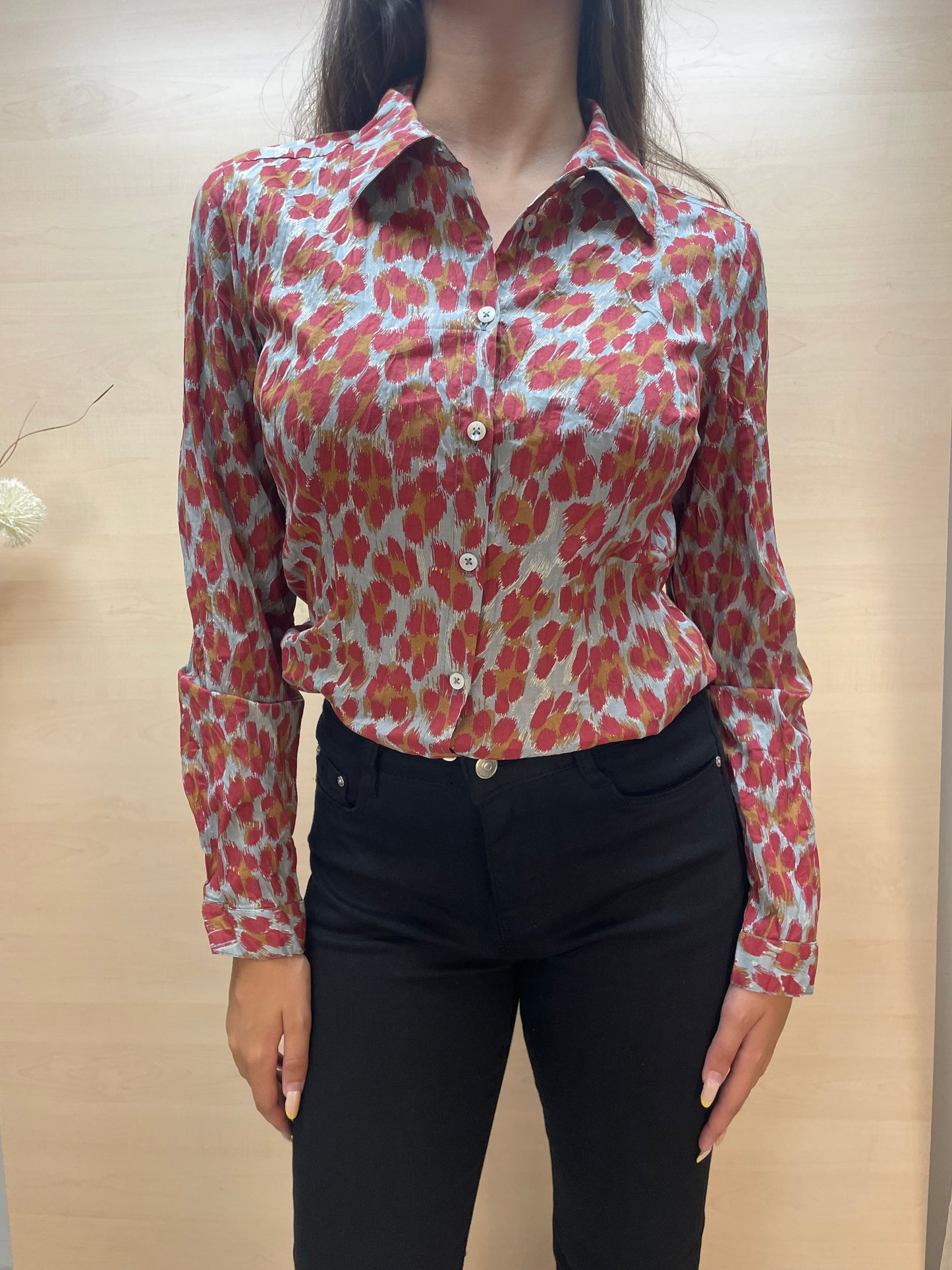 Camicia con stampa leopardata - in cotone bio