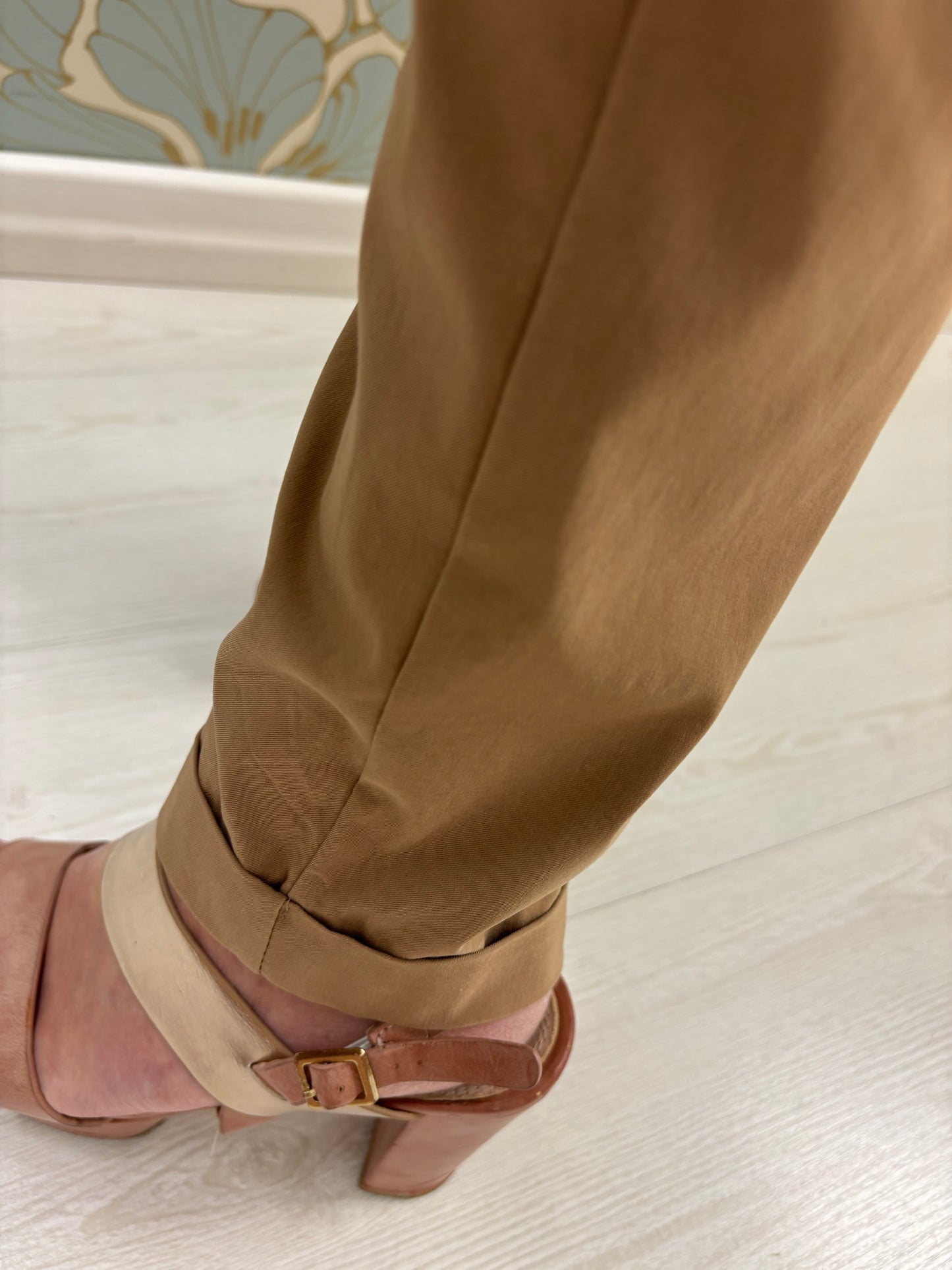 Pantalone Torino - in bengalina camel