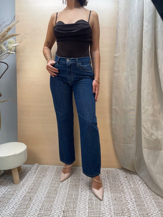 Body con scollo a cuore - marrone