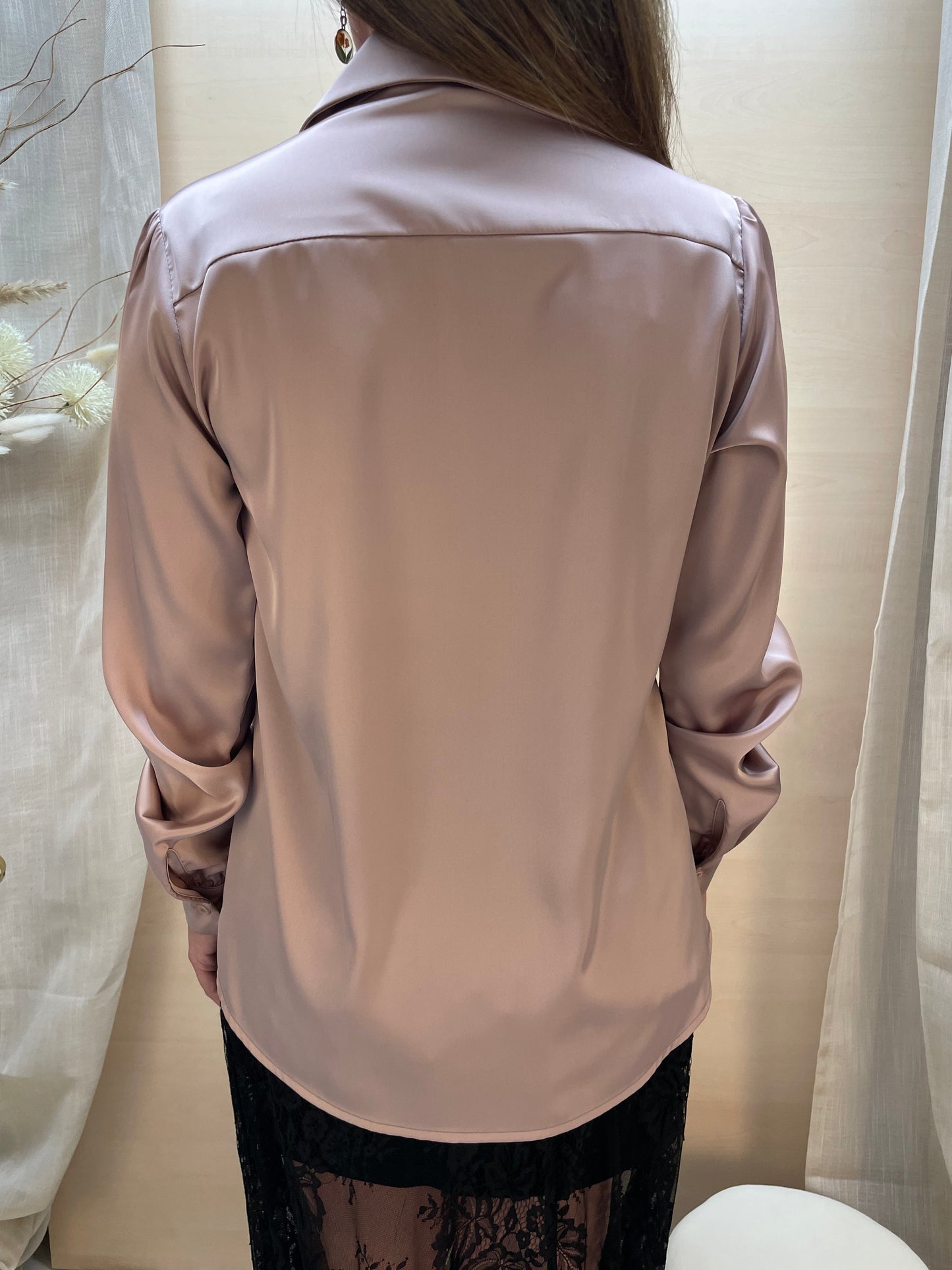 Camicia fluida rosa