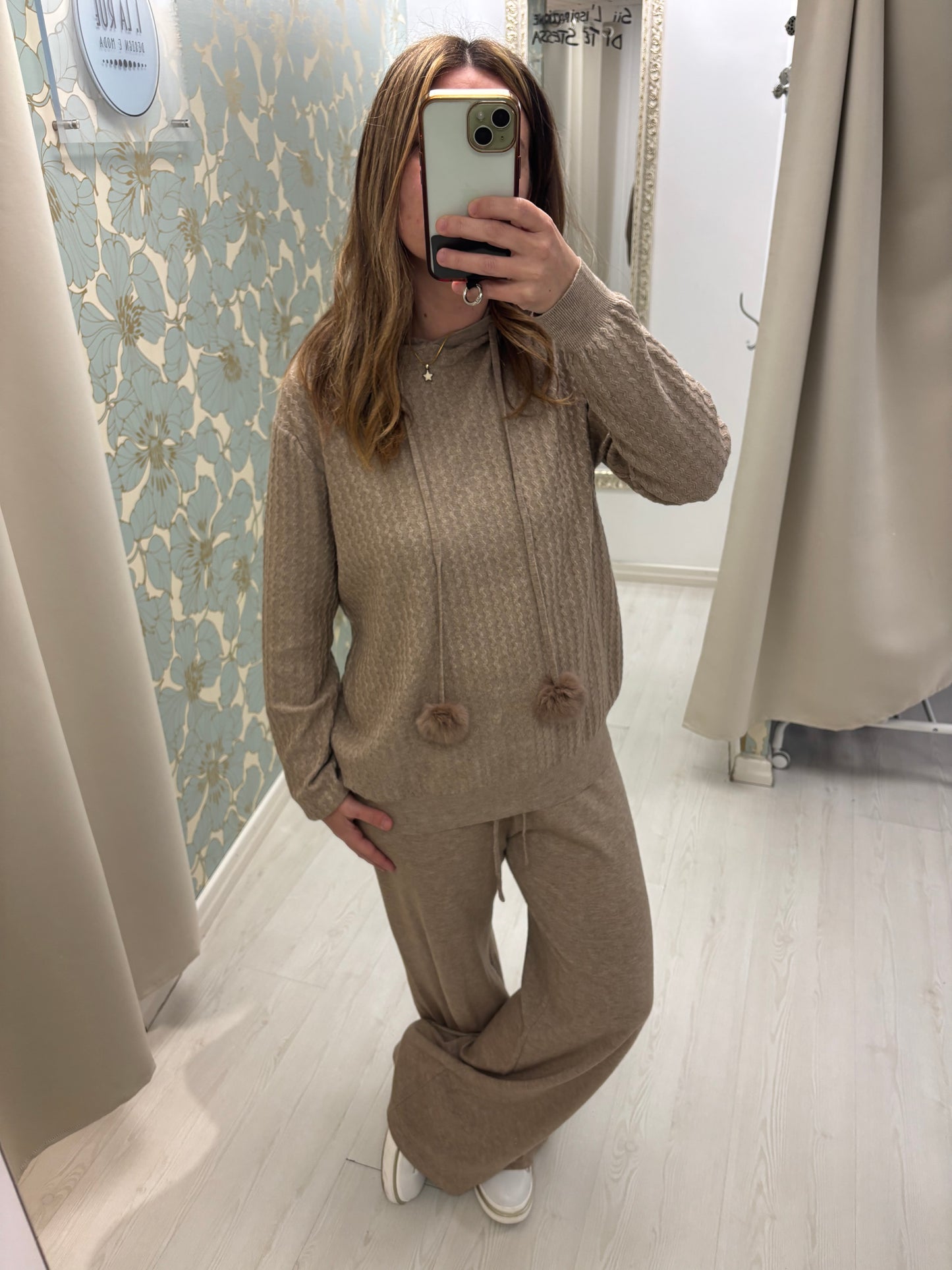 Tuta in maglia Giselle - Moka Mousse