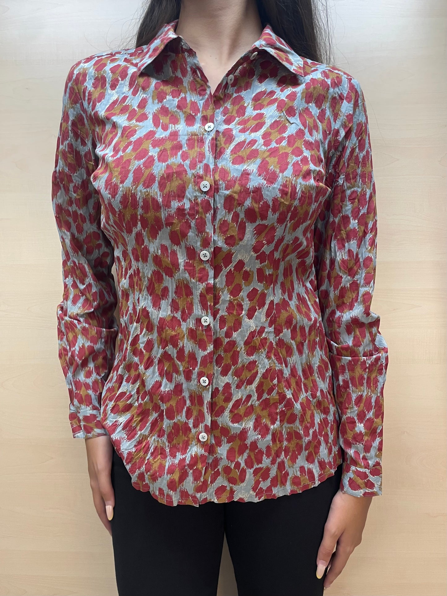 Camicia con stampa leopardata - in cotone bio