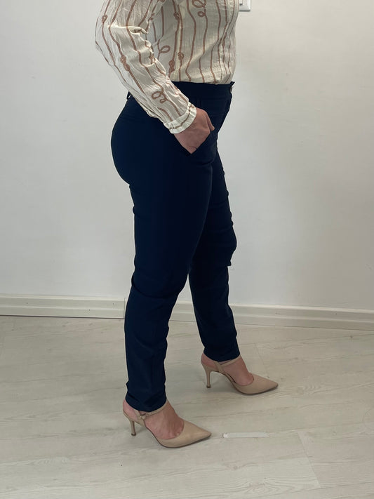 Pantalone Torino - in bengalina blu