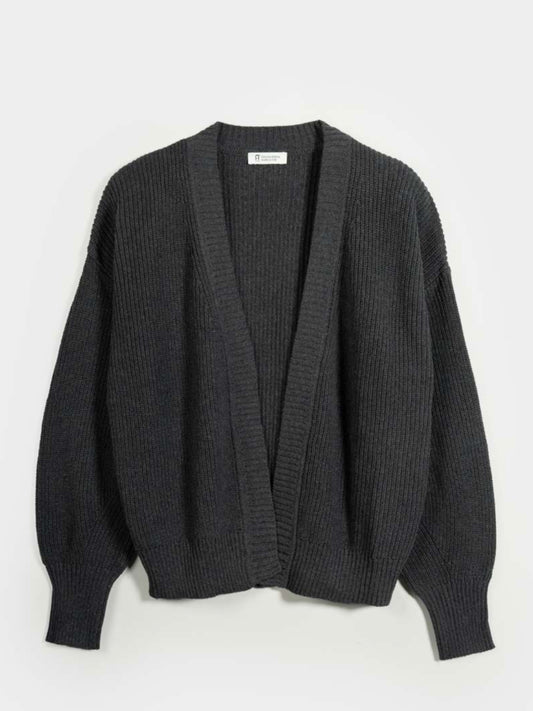 Cardigan Donna Cotone Rigenerato Irma Grigio Antracite