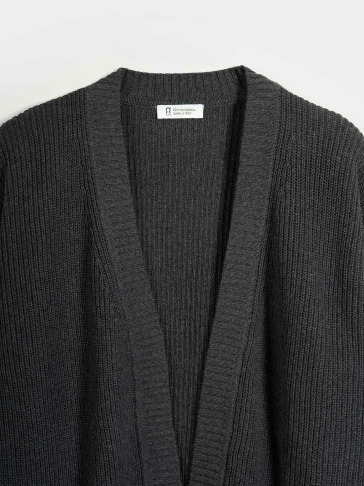 Cardigan Donna Cotone Rigenerato Irma Grigio Antracite