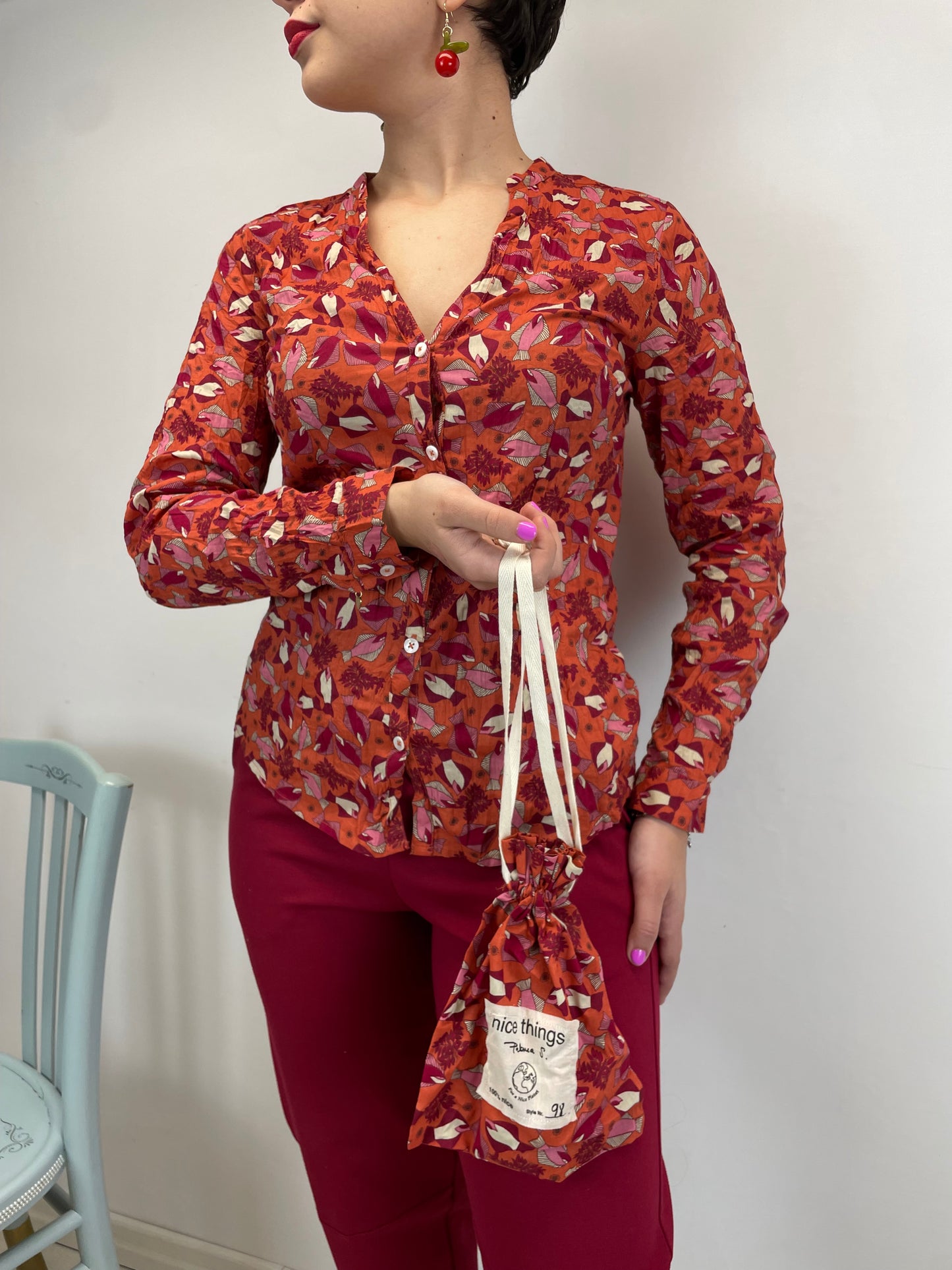 Camicia pesci Hawayani in cotone bio