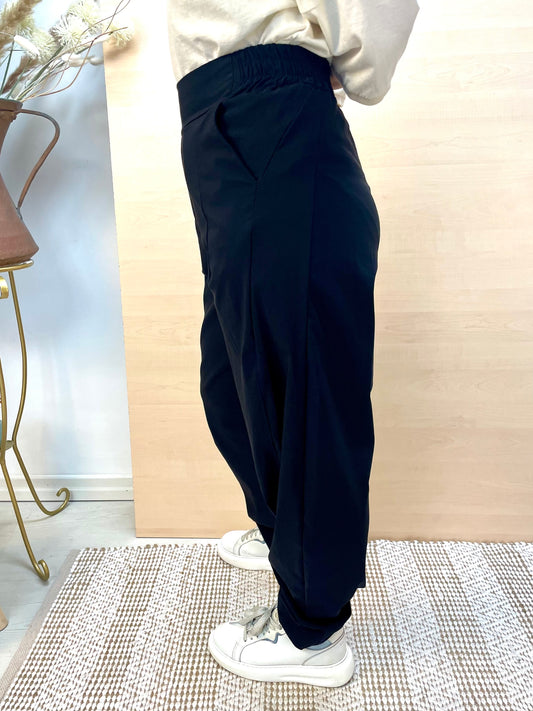 Pantalone balloon nero - In bengalina