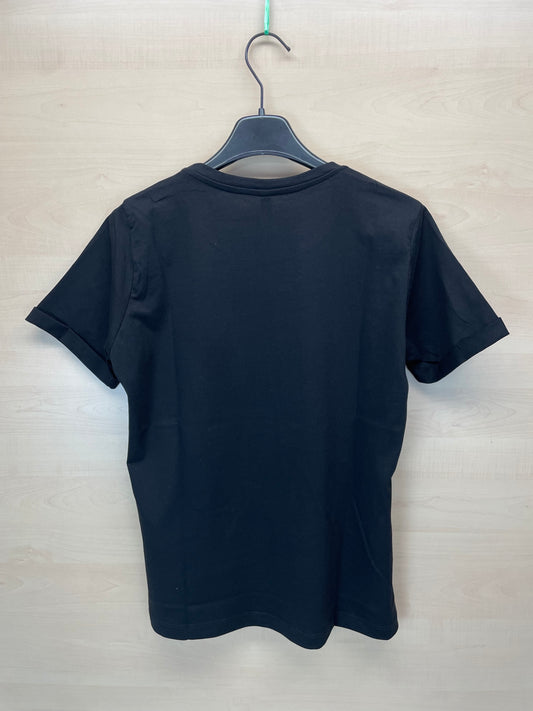 T-shirt nera con stampa “La Mode” – in cotone