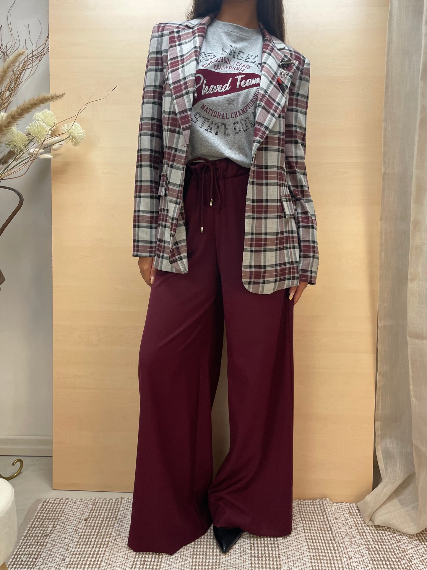 Pantalone a colonna - col. Amarone
